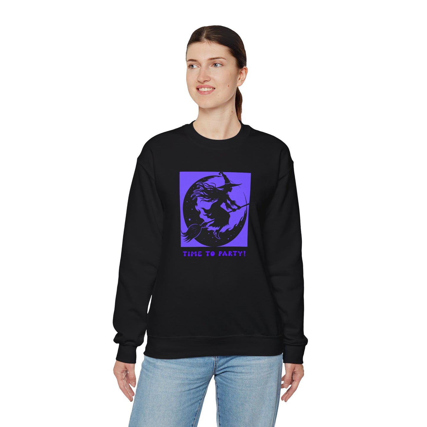 Crewneck Sweatshirt - Halloween - Time To Party by Lynn Salem Creates