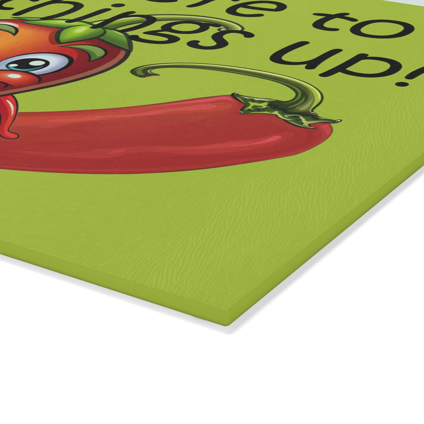 Chili Pepper Glass Cutting Board by Lynn Salem Creates