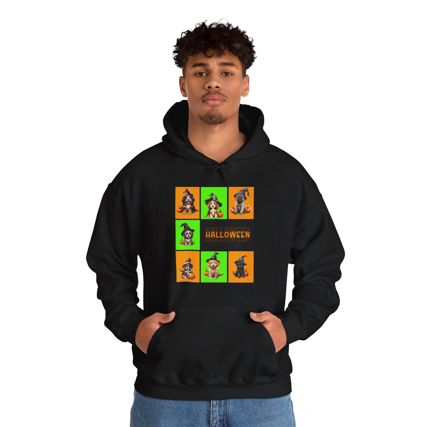 Hooded Sweatshirt - Halloween - Witch Puppies by Lynn Salem Creates