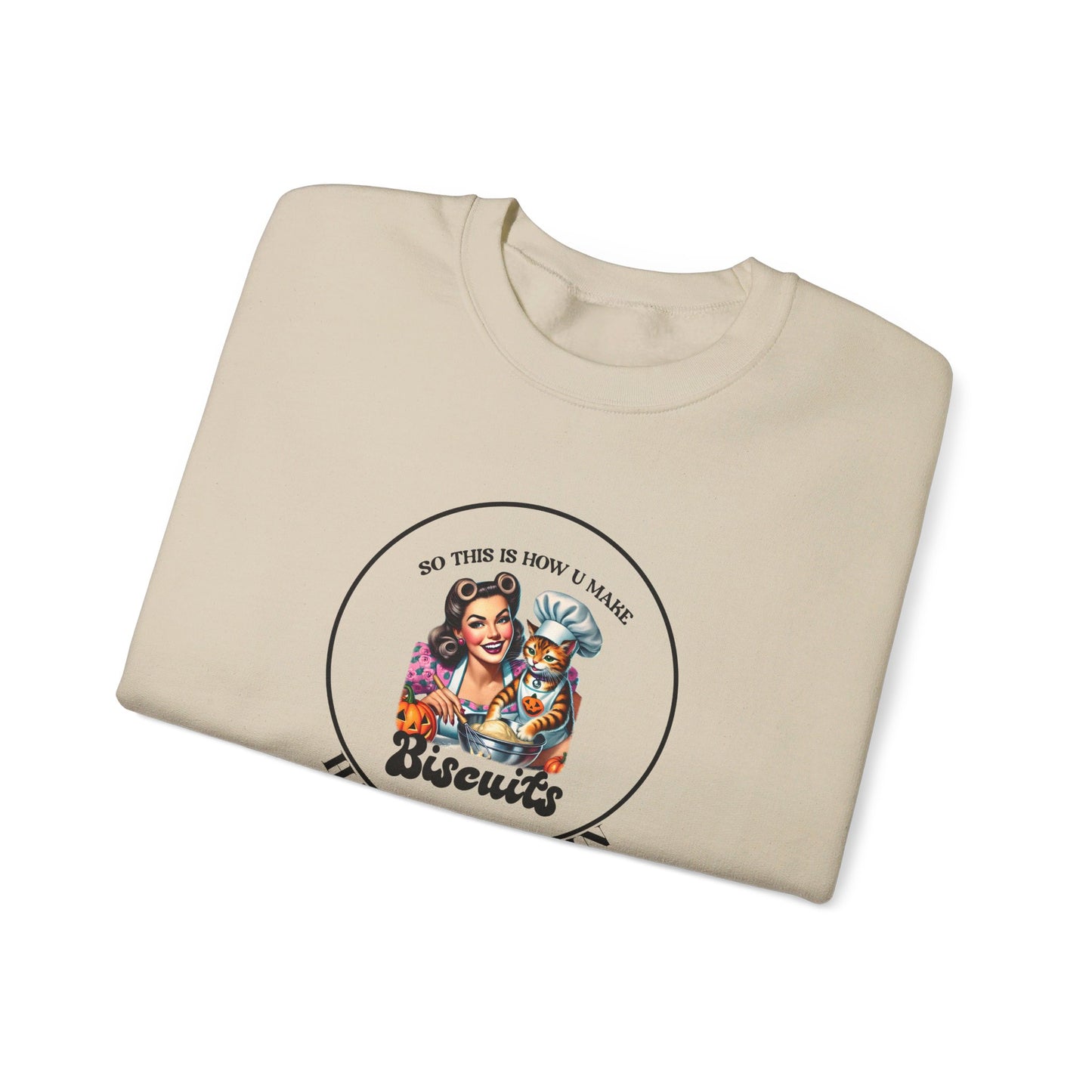 Crewneck Sweatshirt-Unisex Heavy Blend™ - Autumn - Making Biscuits by Lynn Salem Creates