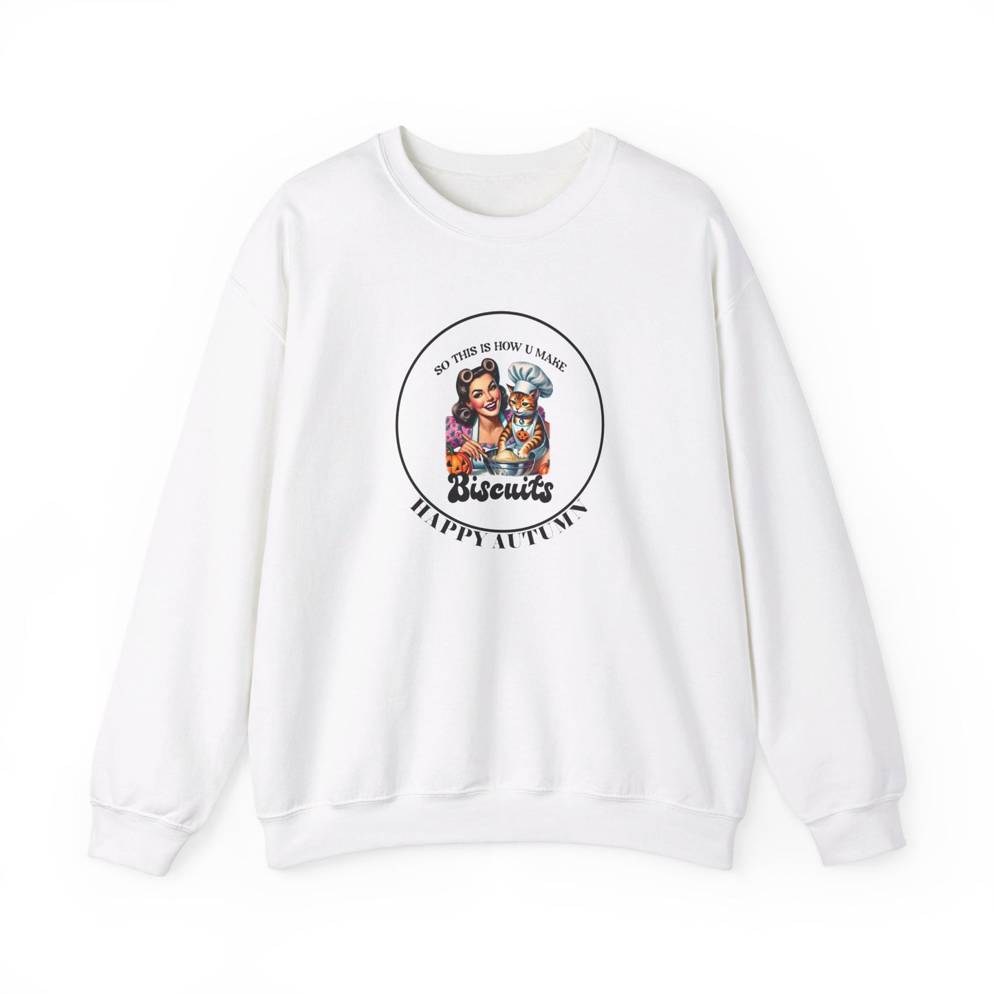 Crewneck Sweatshirt-Unisex Heavy Blend™ - Autumn - Making Biscuits by Lynn Salem Creates