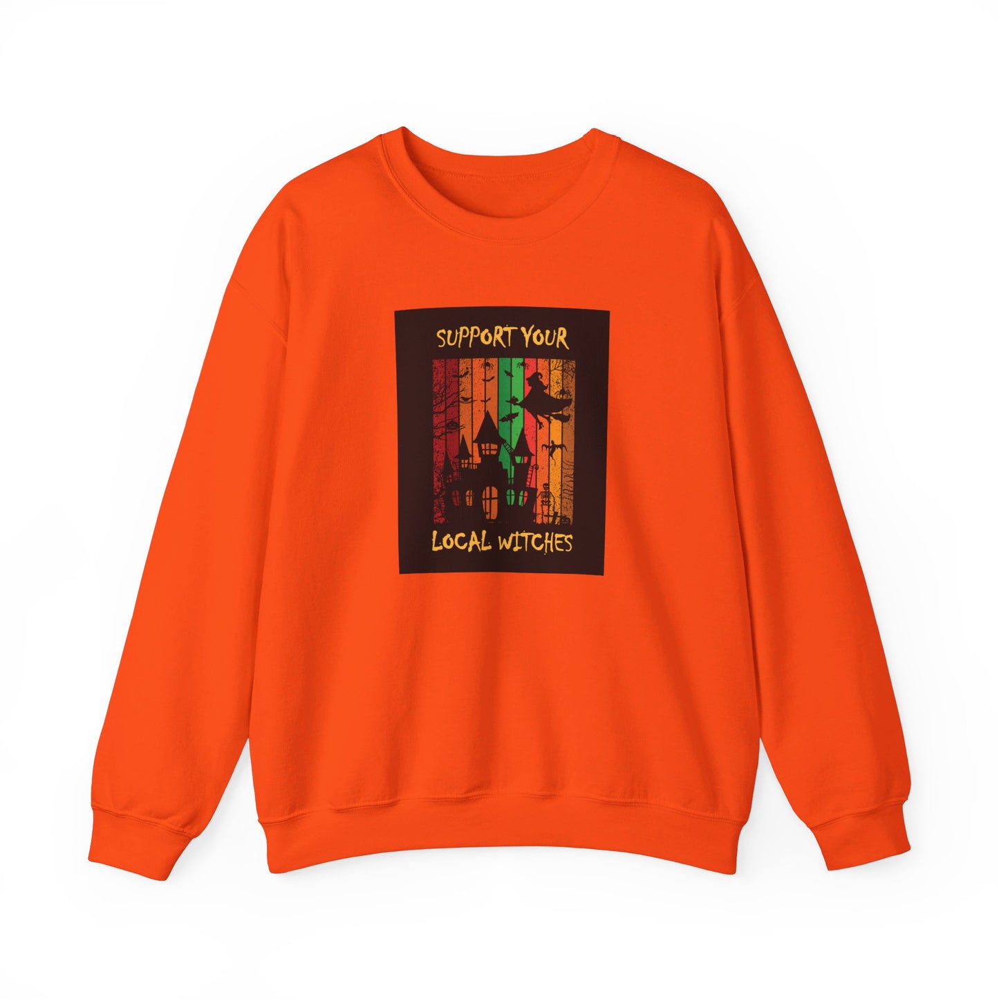 Crewneck Sweatshirt-Unisex Heavy Blend™ - Halloween - Support Your Local Witches 2 by Lynn Salem Creates