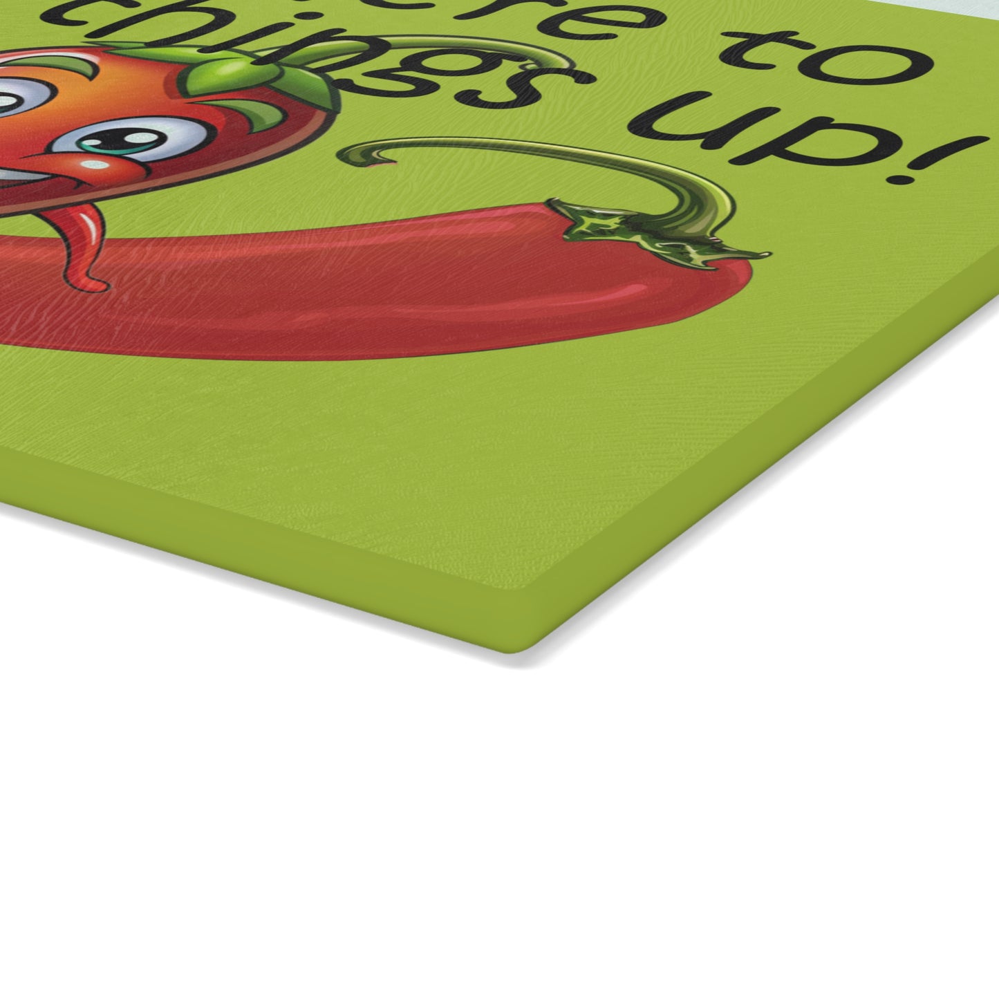 Chili Pepper Glass Cutting Board by Lynn Salem Creates