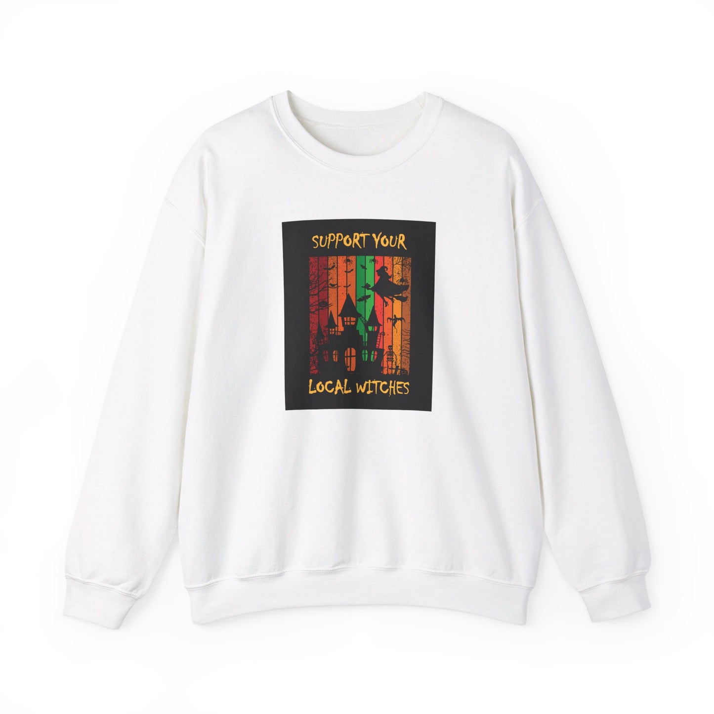 Crewneck Sweatshirt-Unisex Heavy Blend™ - Halloween - Support Your Local Witches 2 by Lynn Salem Creates