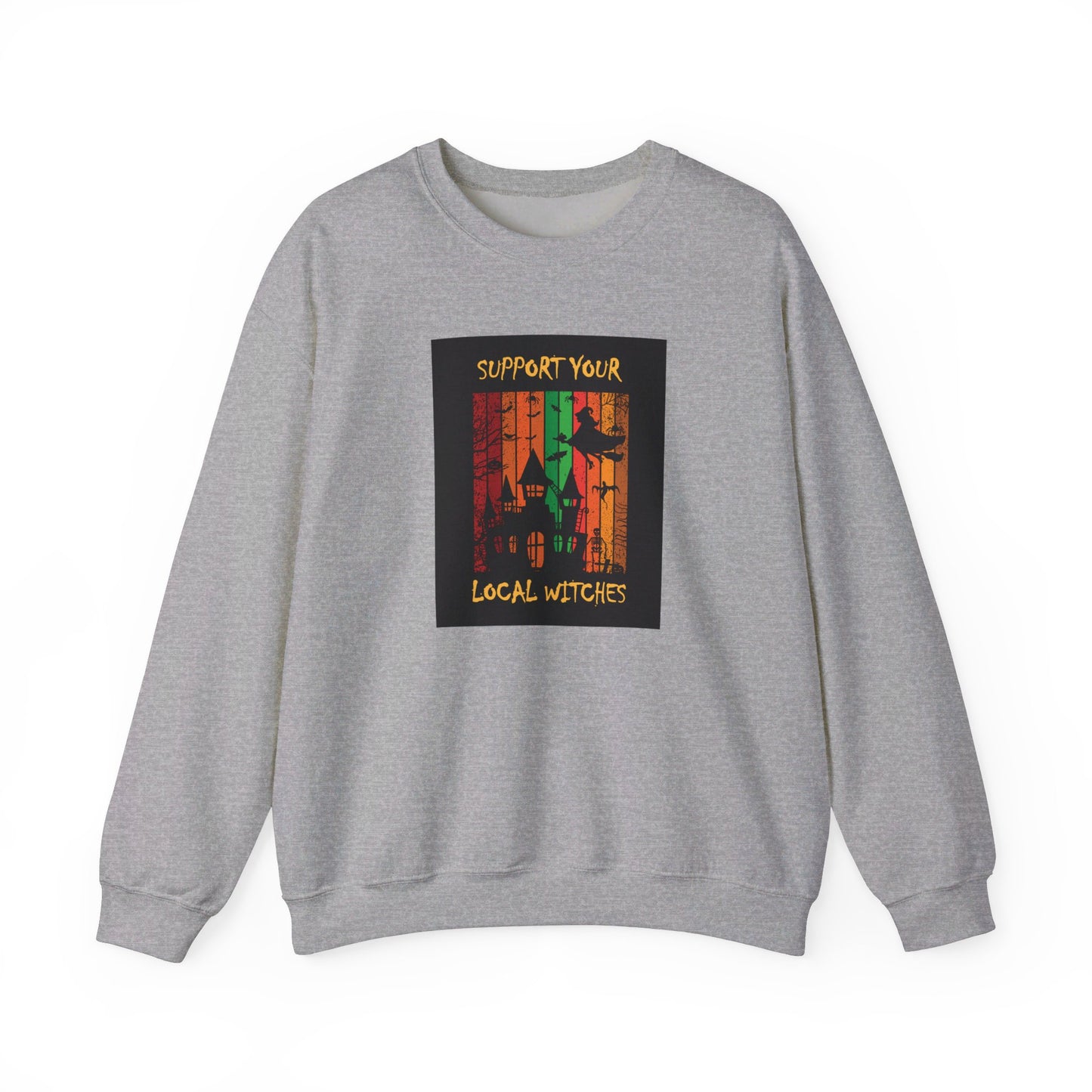 Crewneck Sweatshirt-Unisex Heavy Blend™ - Halloween - Support Your Local Witches 2 by Lynn Salem Creates