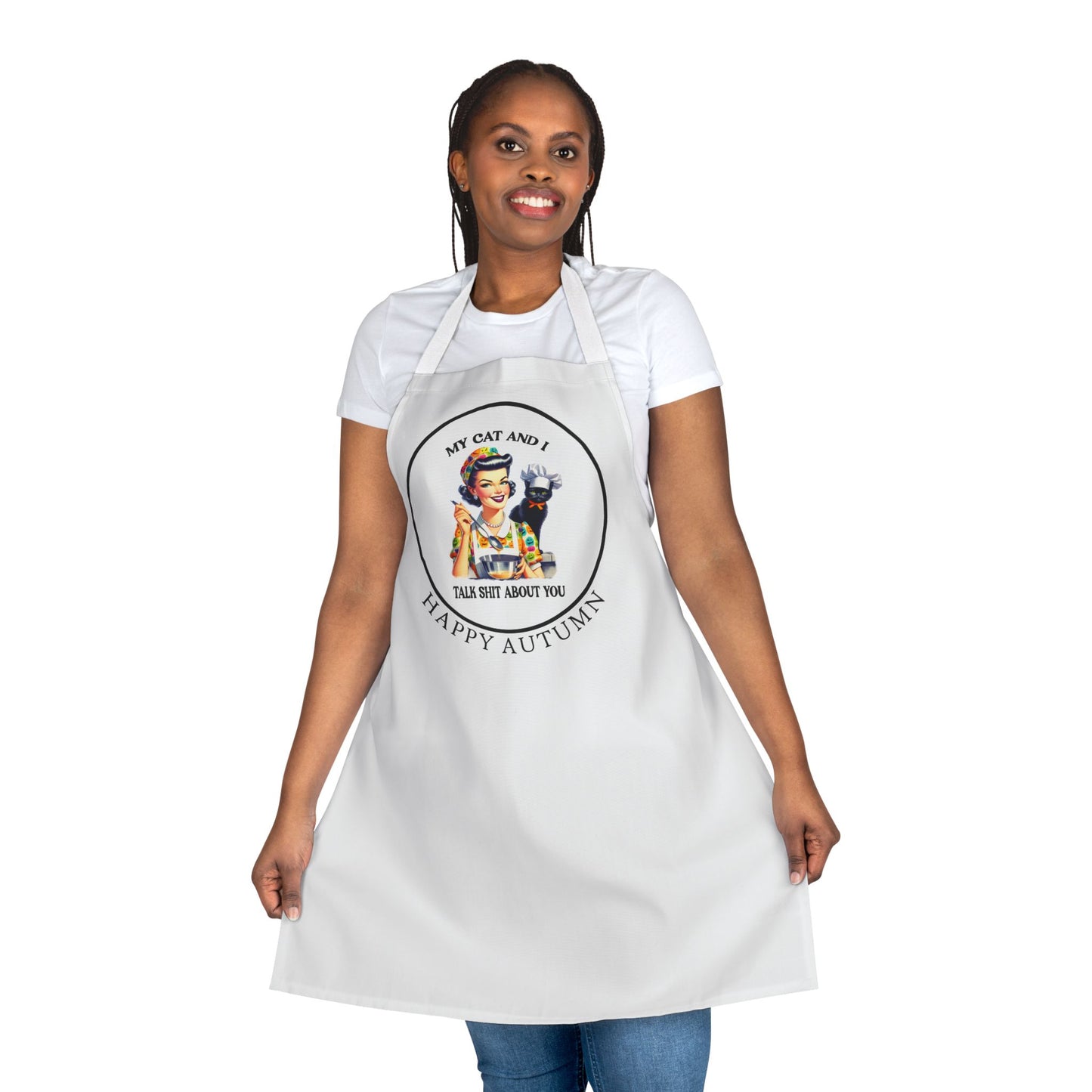 Apron - My Cat and I by Lynn Salem Creates
