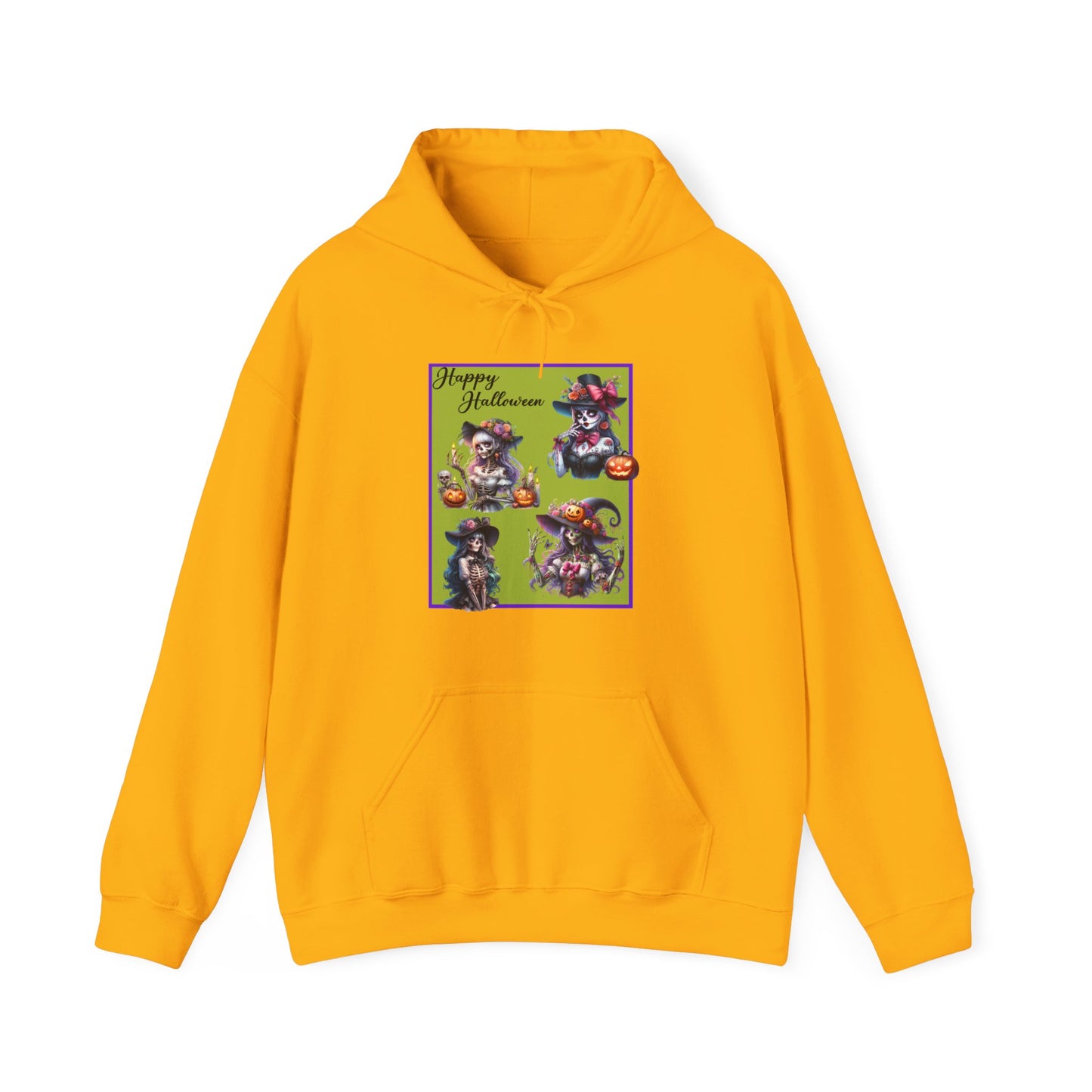 Hooded Sweatshirt - Halloween - Pretty Lady Skeletons by Lynn Salem Creates