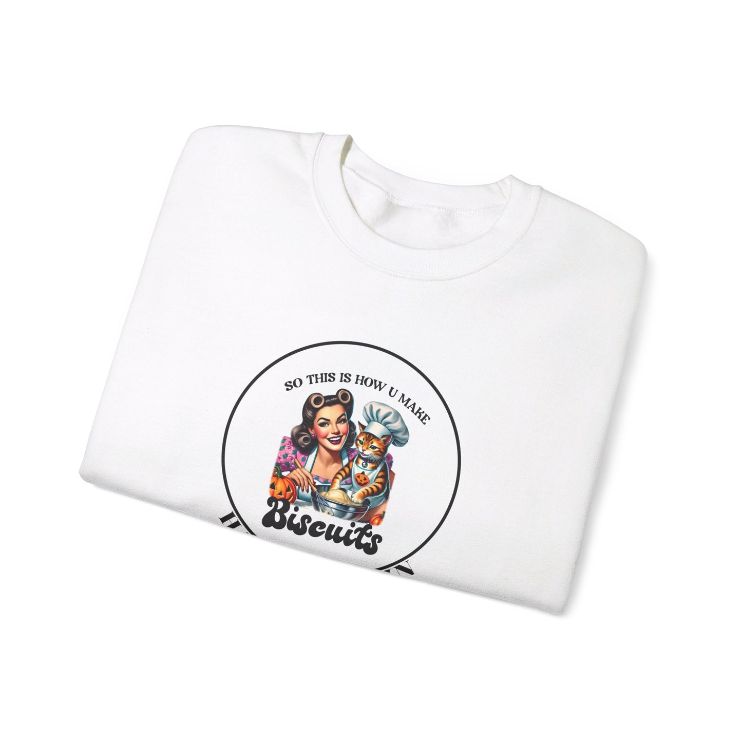 Crewneck Sweatshirt-Unisex Heavy Blend™ - Autumn - Making Biscuits by Lynn Salem Creates
