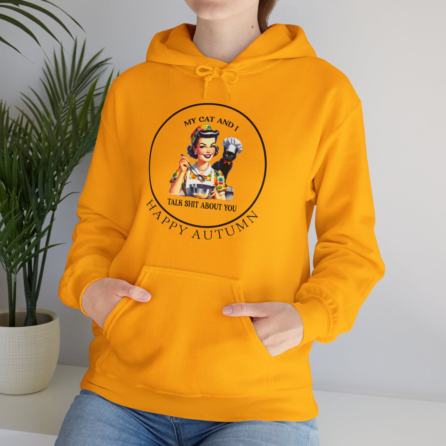 Hooded Sweatshirt - Unisex Heavy Blend™ - My Cat and I by Lynn Salem Creates