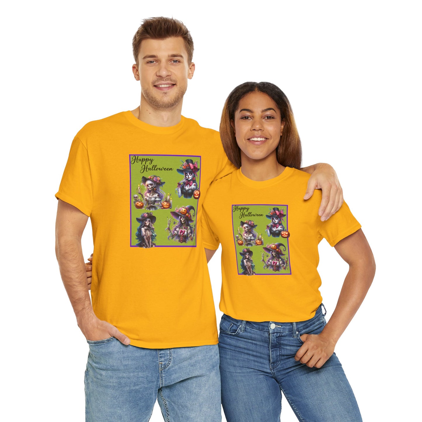 T-Shirt - Halloween - Pretty Lady Skeletons by Lynn Salem Creates