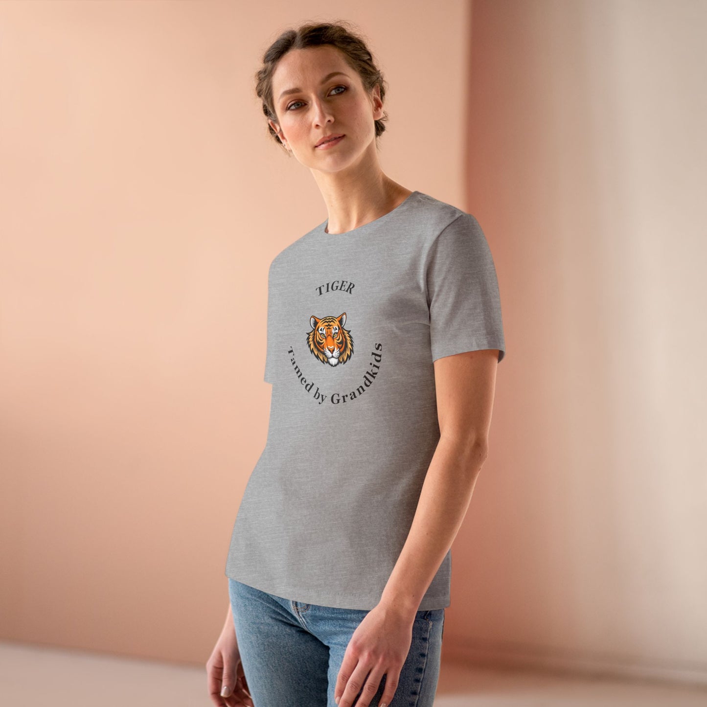 Tech HS - Tiger Tamed by Grandkids (black font) - Women's T-shirt - by Lynn Salem Creates