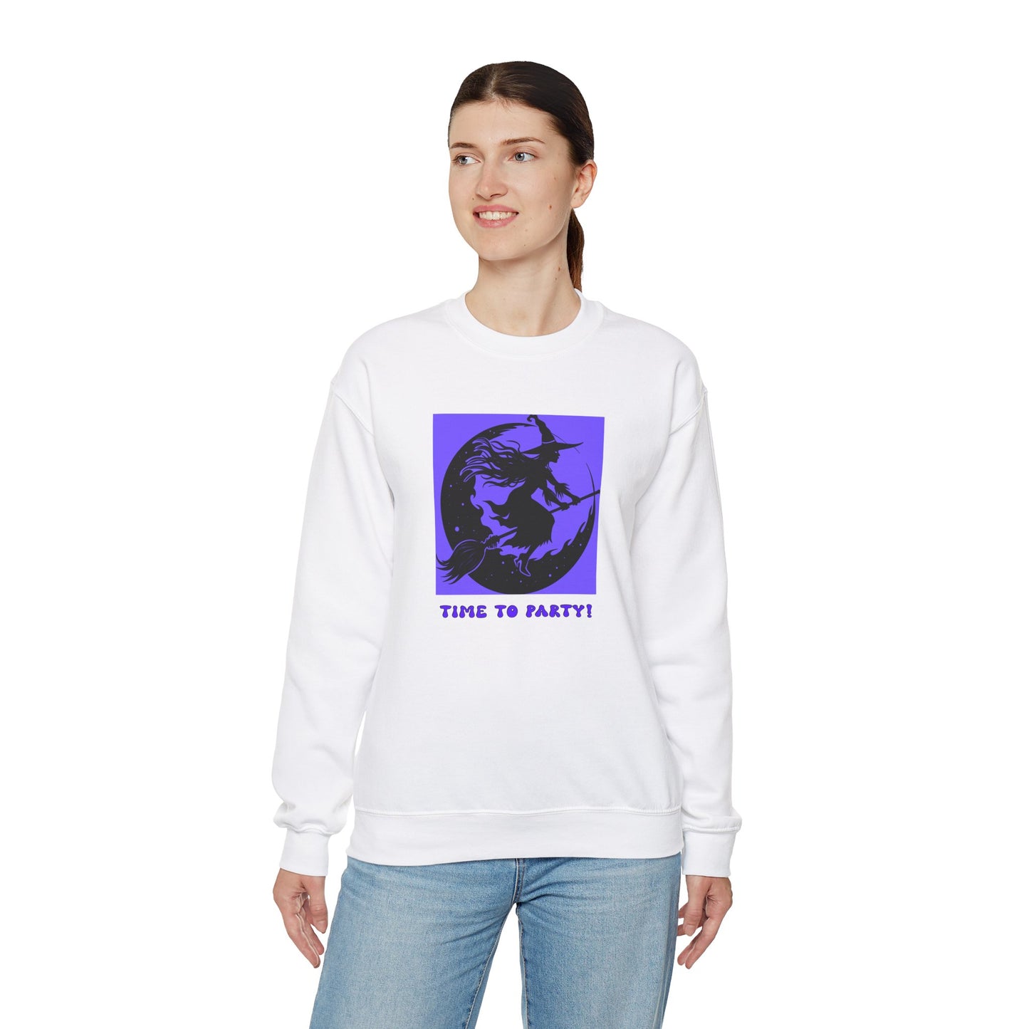 Crewneck Sweatshirt - Halloween - Time To Party by Lynn Salem Creates