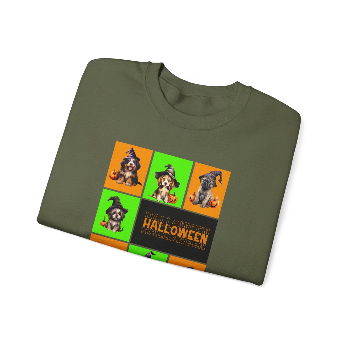 Halloween - Witch Puppies crew neck sweatshirt by Lynn Salem Creates