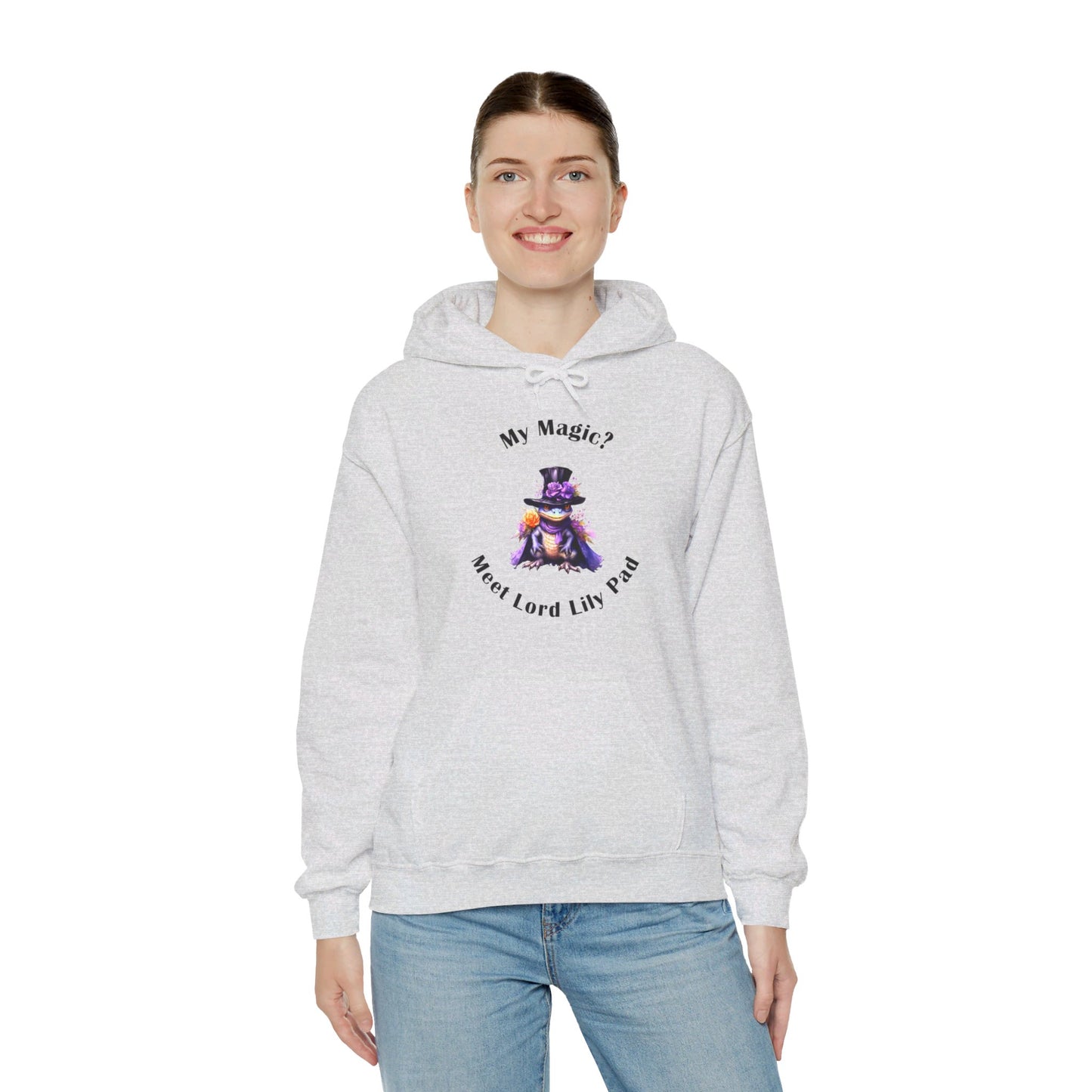 Hooded Sweatshirt-Unisex Heavy Blend™ -Meet Lord Lily Pad by Lynn Salem Creates