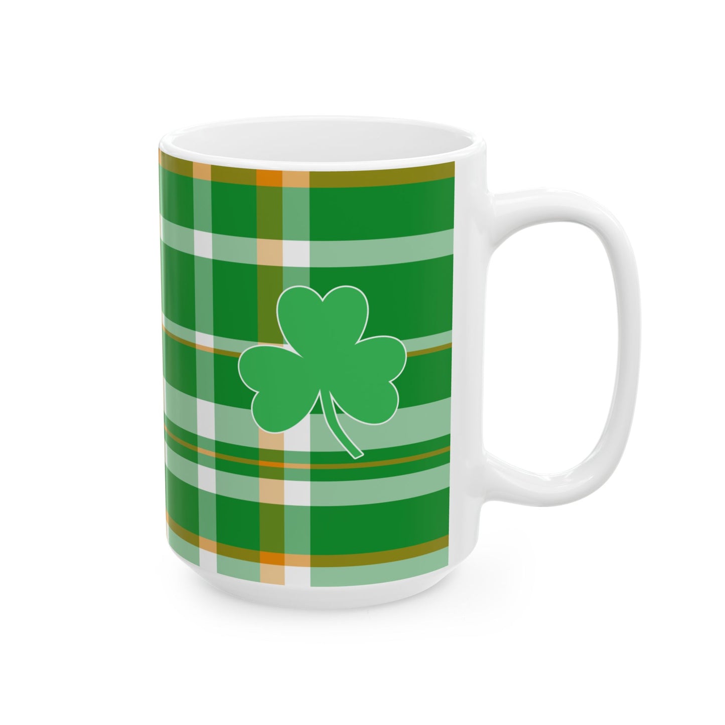 Shamrock Ceramic 15oz Mug by Lynn Salem Creates