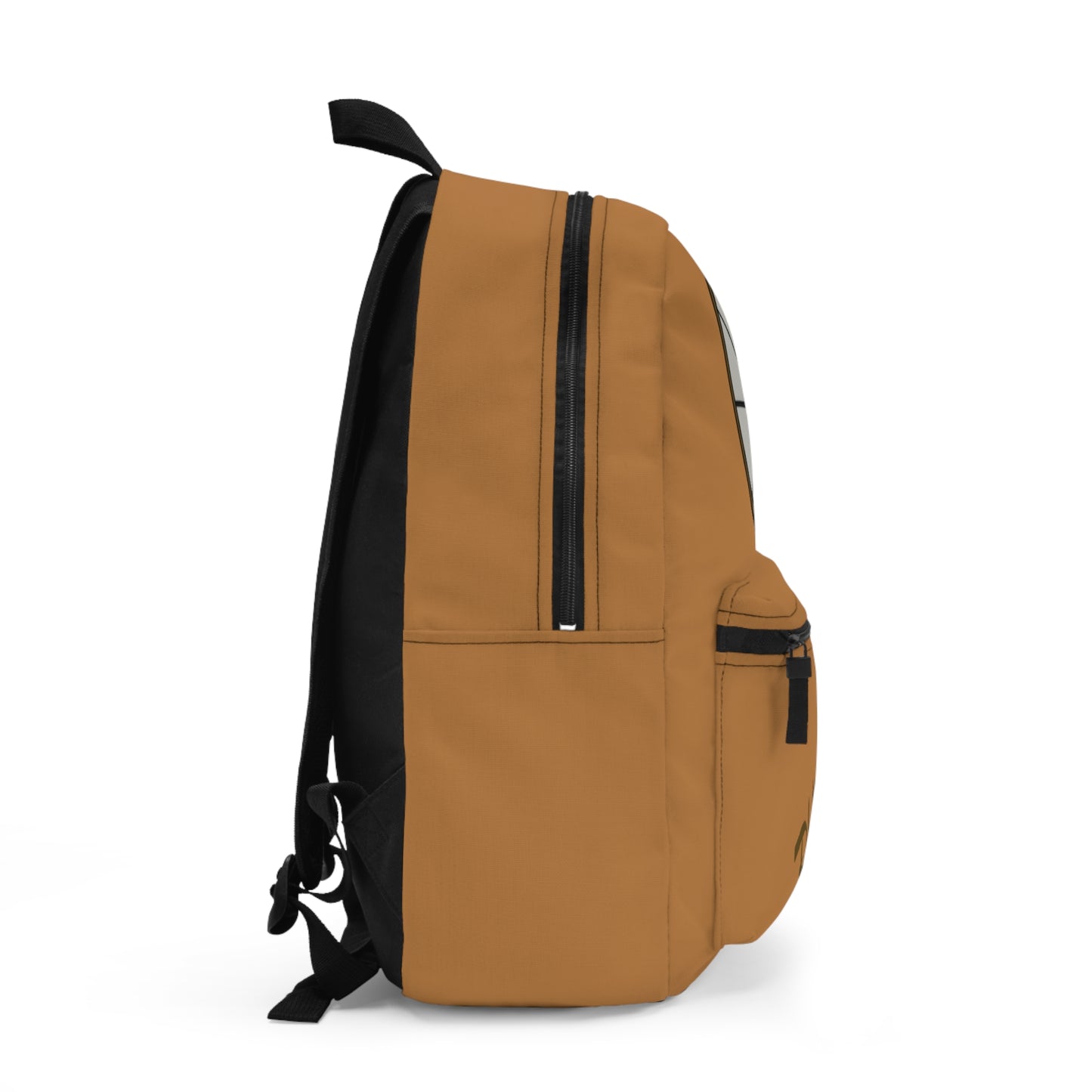 Backpack – Photographer with Camera Shutter on Light Brown by Lynn Salem Creates