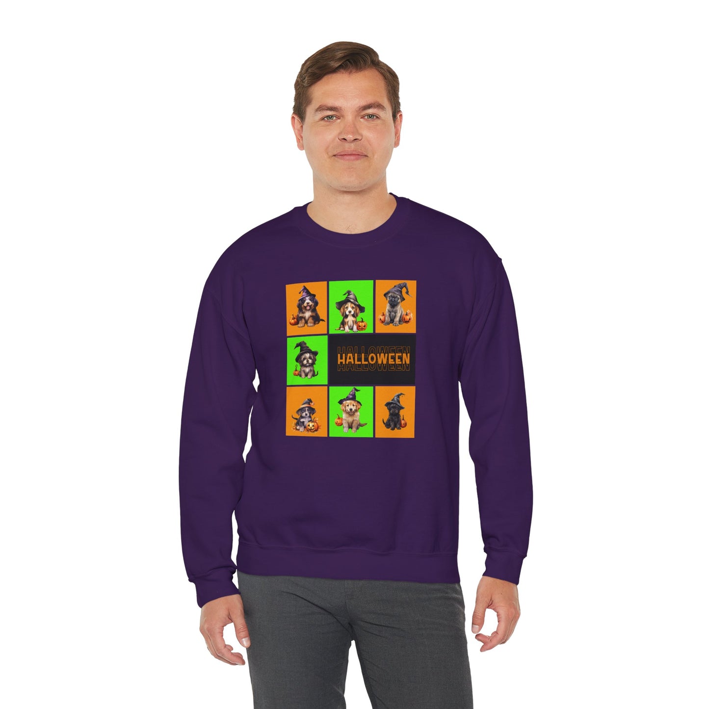 Halloween - Witch Puppies crew neck sweatshirt by Lynn Salem Creates