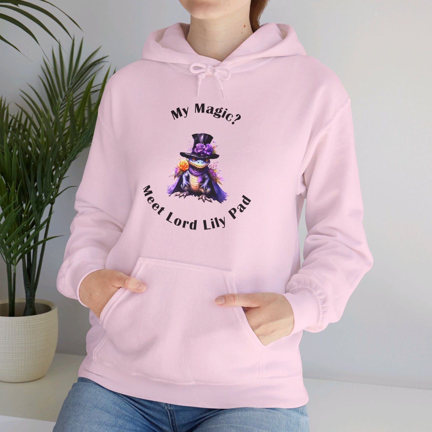 Hooded Sweatshirt-Unisex Heavy Blend™ -Meet Lord Lily Pad by Lynn Salem Creates