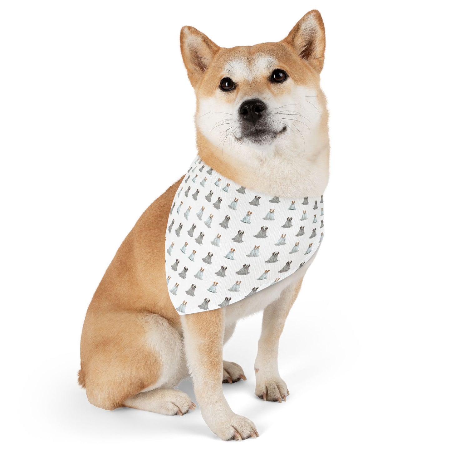 Pet Bandana Collar - Halloween (Dog Ghosts) by Lynn Salem Creates