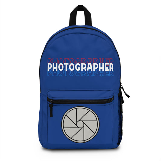 Backpack - Photographer - Red, White, and Blue (Dark Blue) by Lynn Salem Creates