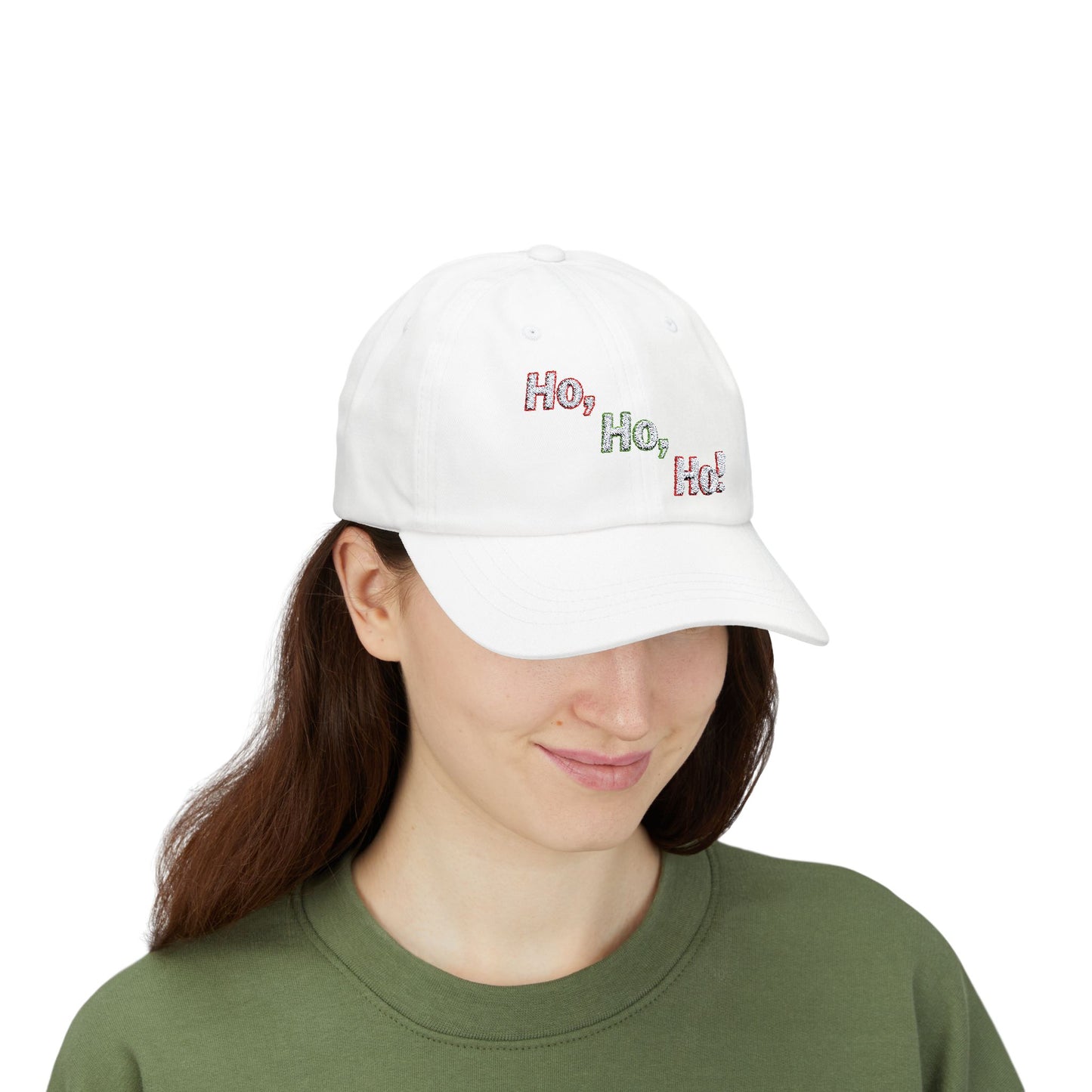 Embroidered Classic Dad Cap - Ho, Ho, Ho! by Lynn Salem Creates