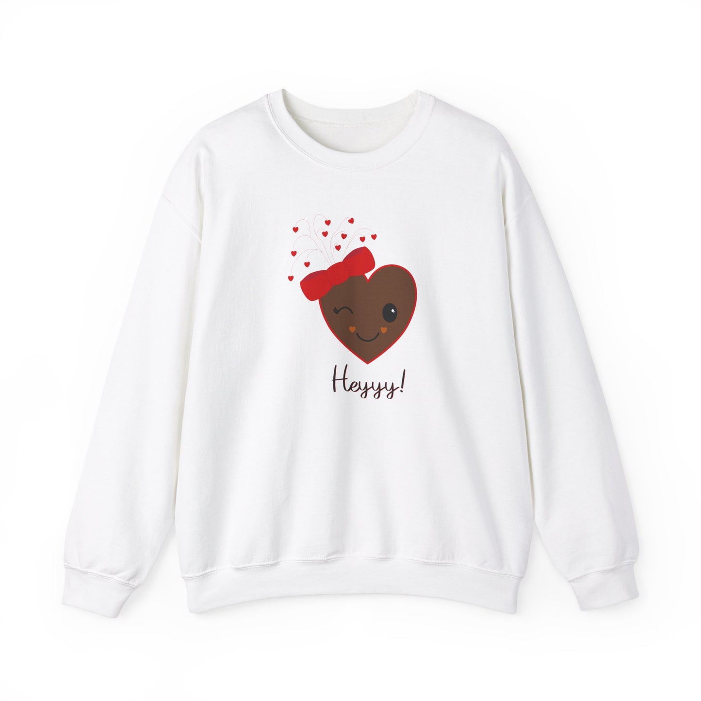 Flirting Heart Sweatshirt (Brown) by Lynn Salem Creates