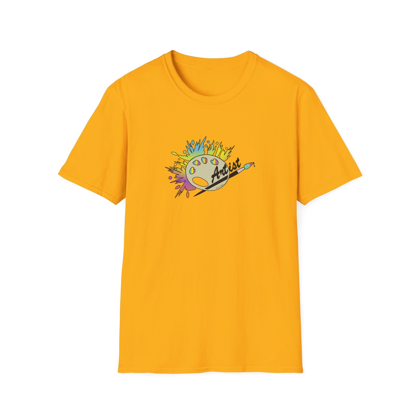 T-Shirt - Unisex Softstyle - Paint, Palette, Brush by Lynn Salem Creates