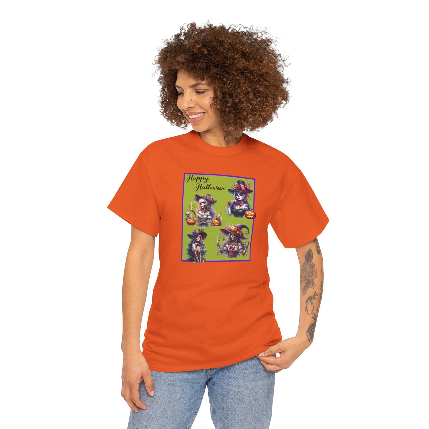 T-Shirt - Halloween - Pretty Lady Skeletons by Lynn Salem Creates