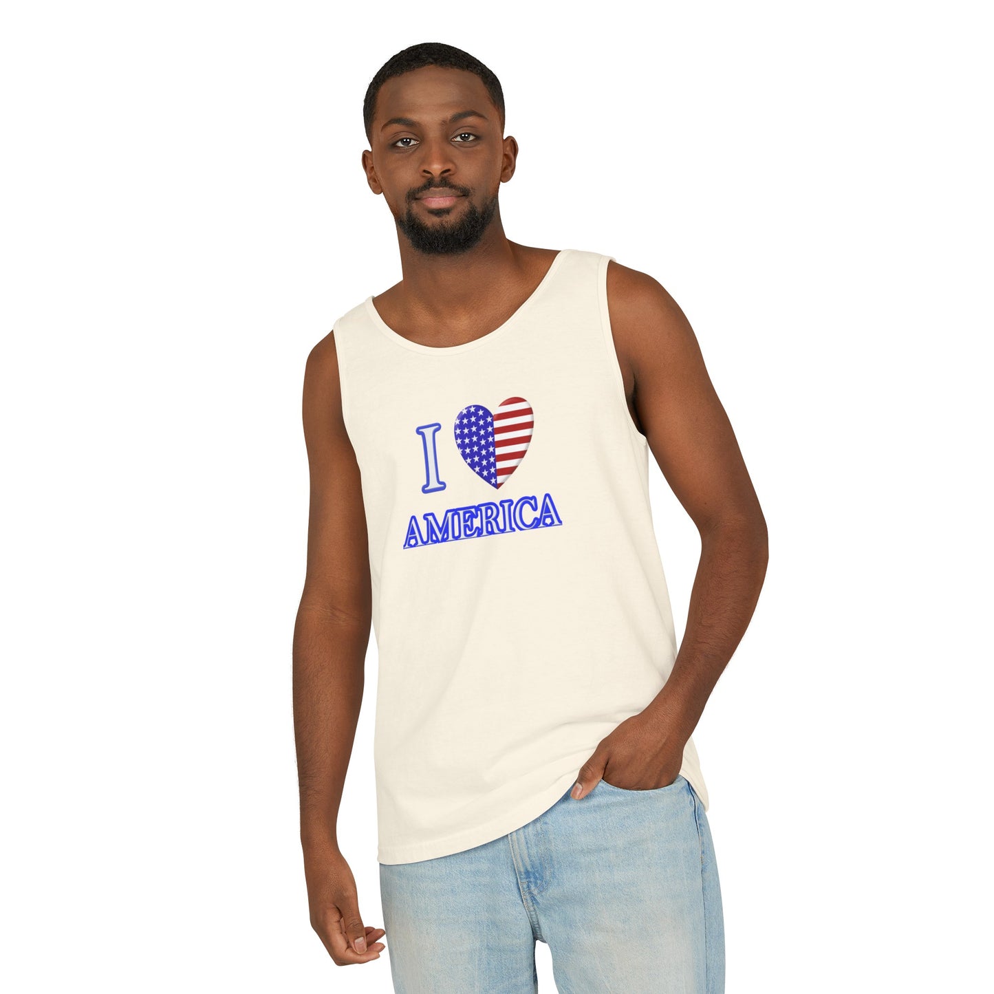 Tank Top - Unisex Garment-Dyed - I Love America