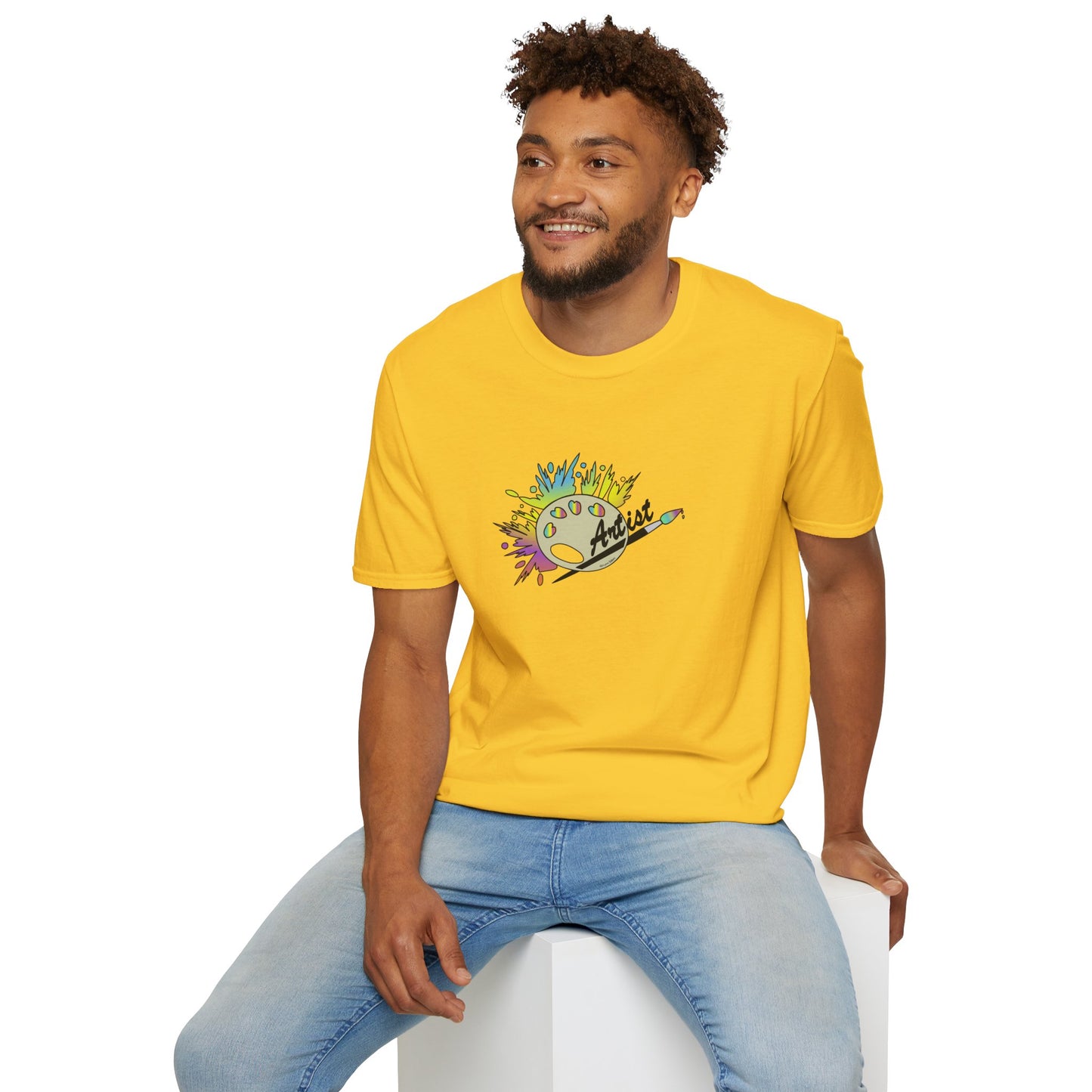 T-Shirt - Unisex Softstyle - Paint, Palette, Brush by Lynn Salem Creates