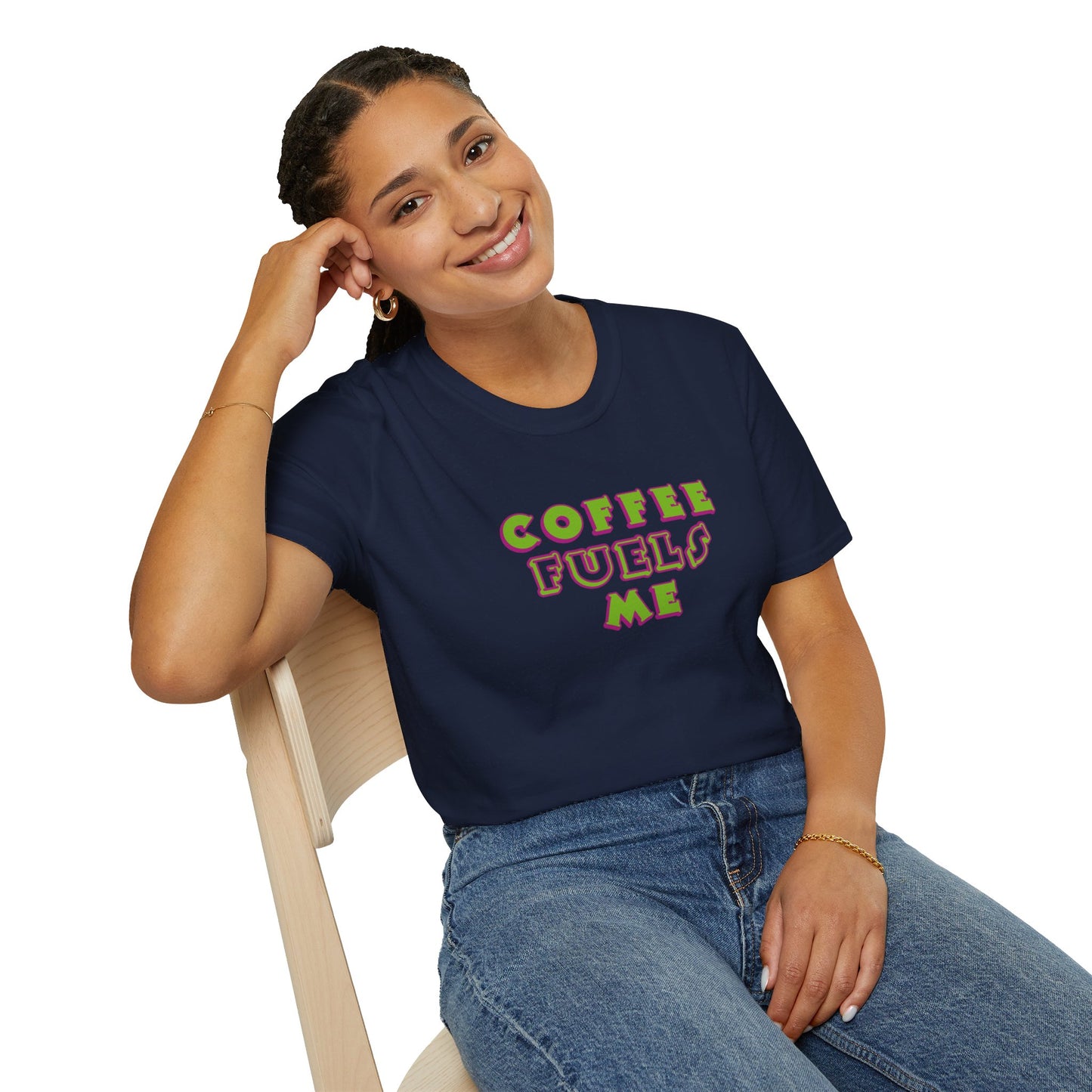 T-Shirt - Unisex Softstyle - Coffee Fuels Me