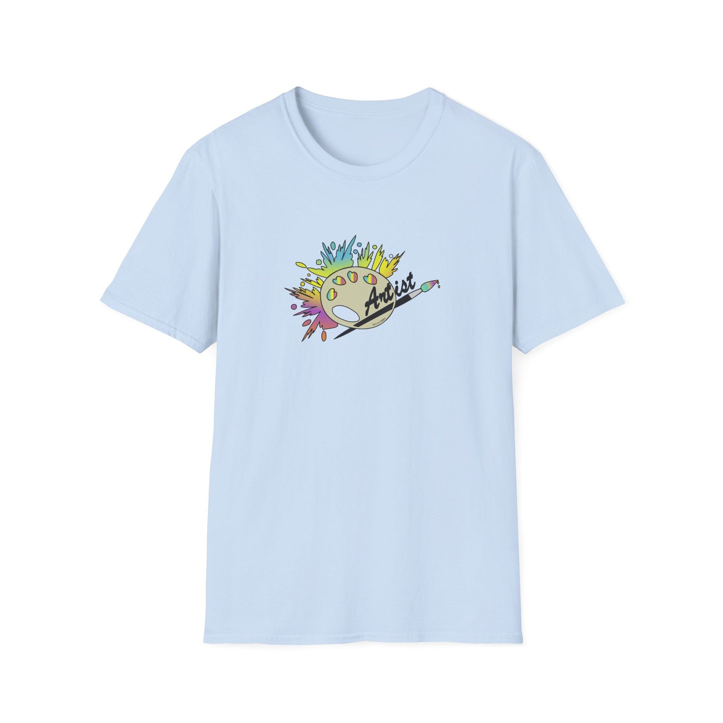 T-Shirt - Unisex Softstyle - Paint, Palette, Brush by Lynn Salem Creates