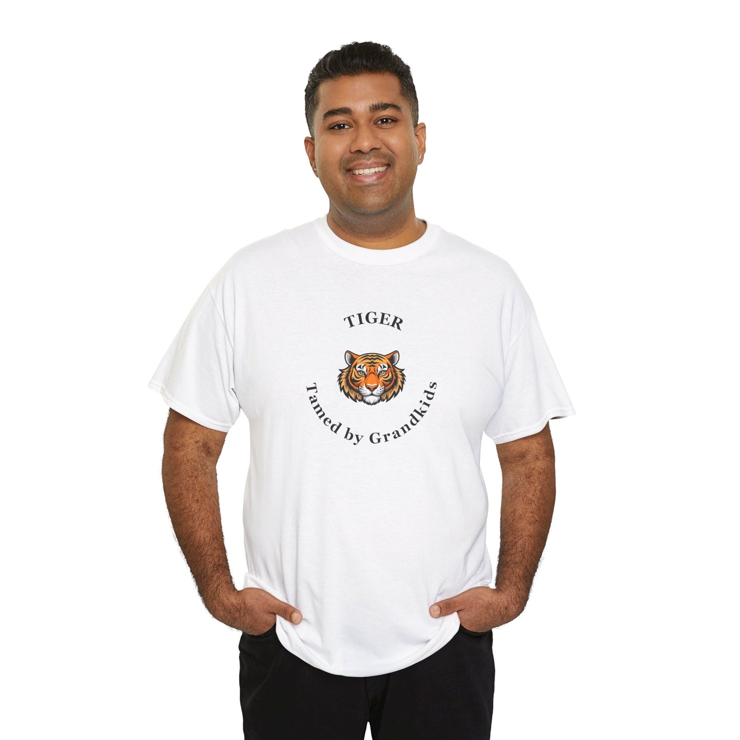 Tech HS - Tiger Tamed by Grandkids (black font) - Men's T-shirt - by Lynn Salem Creates