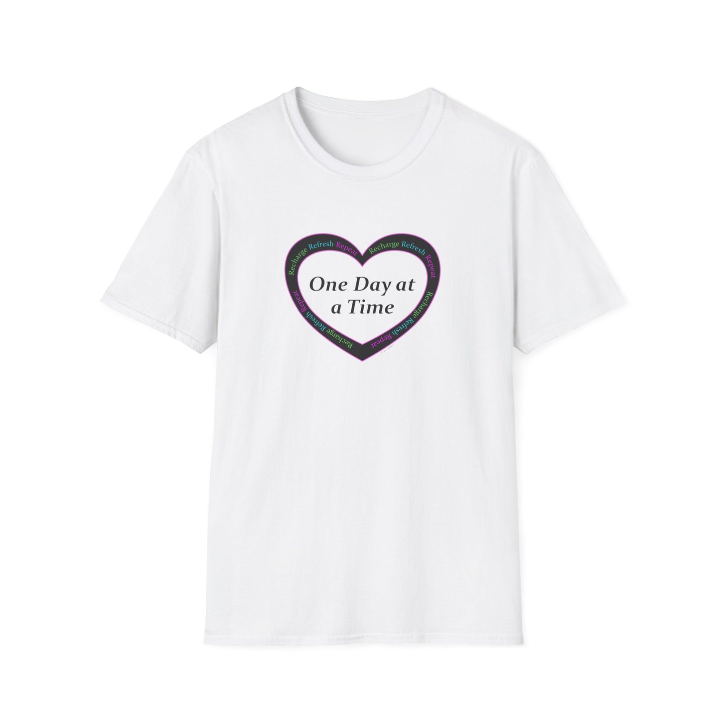 T-Shirt - Unisex Softstyle - Recharge, Refresh, Repeat
