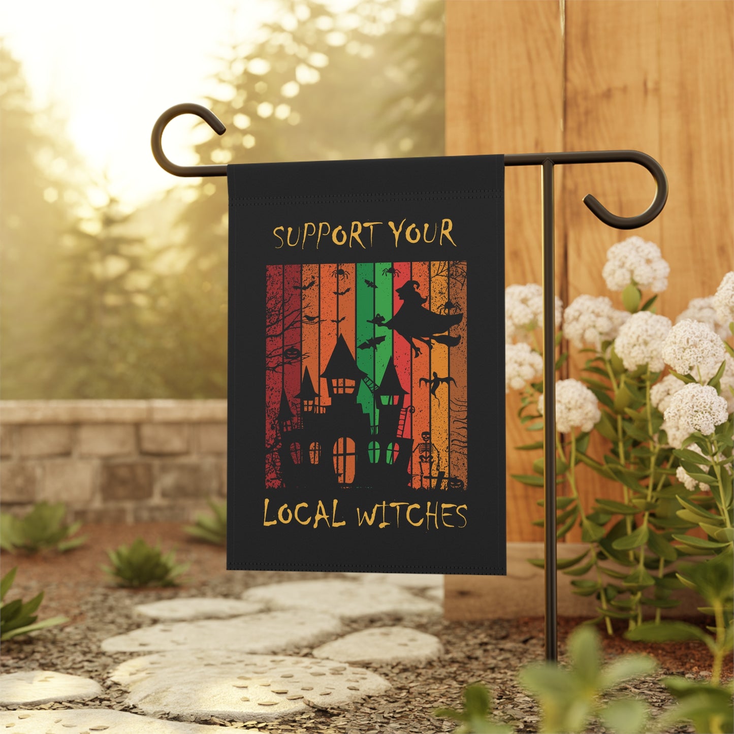 Garden & House Flag - Support Your Local Witches by Lynn Salem Creates