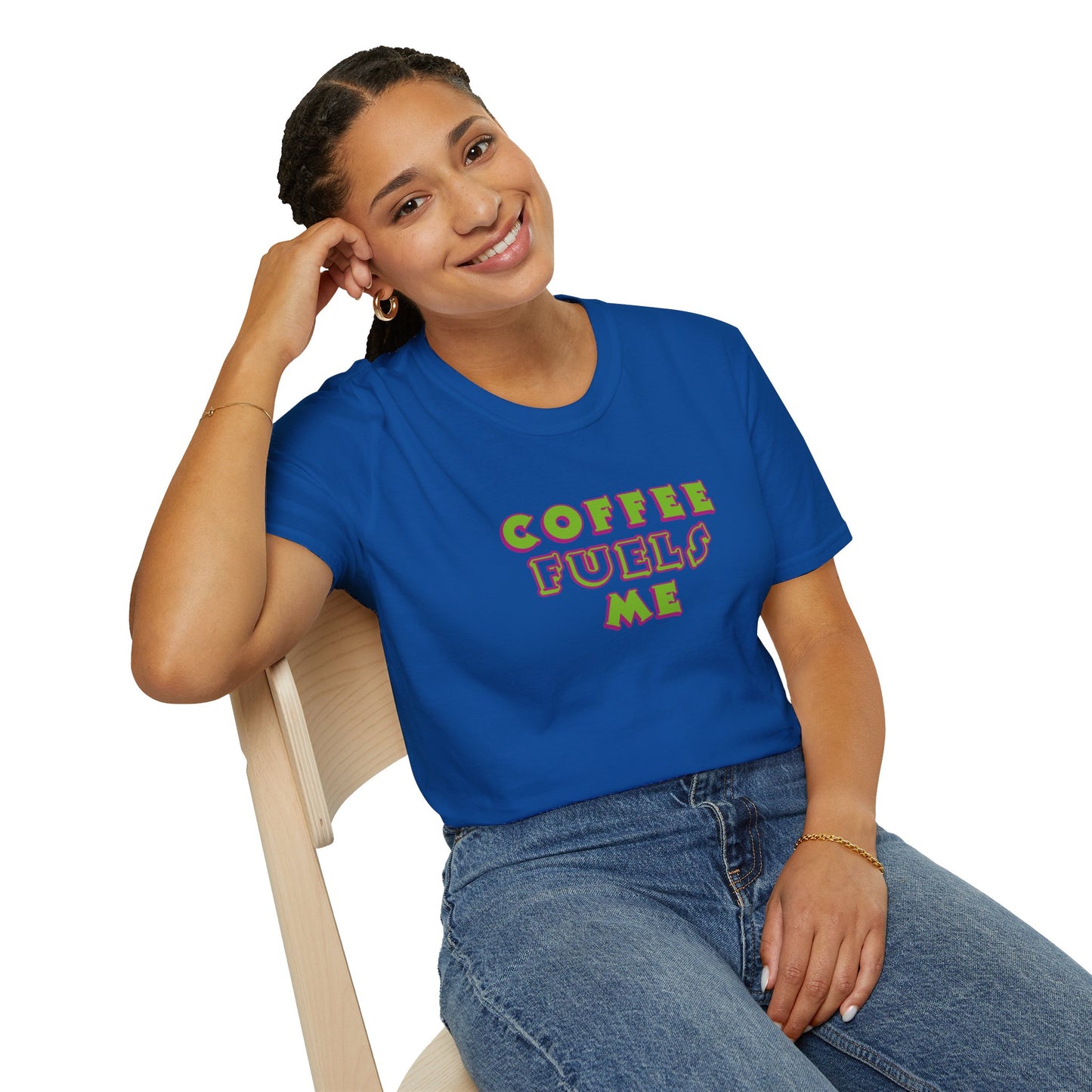 T-Shirt - Unisex Softstyle - Coffee Fuels Me