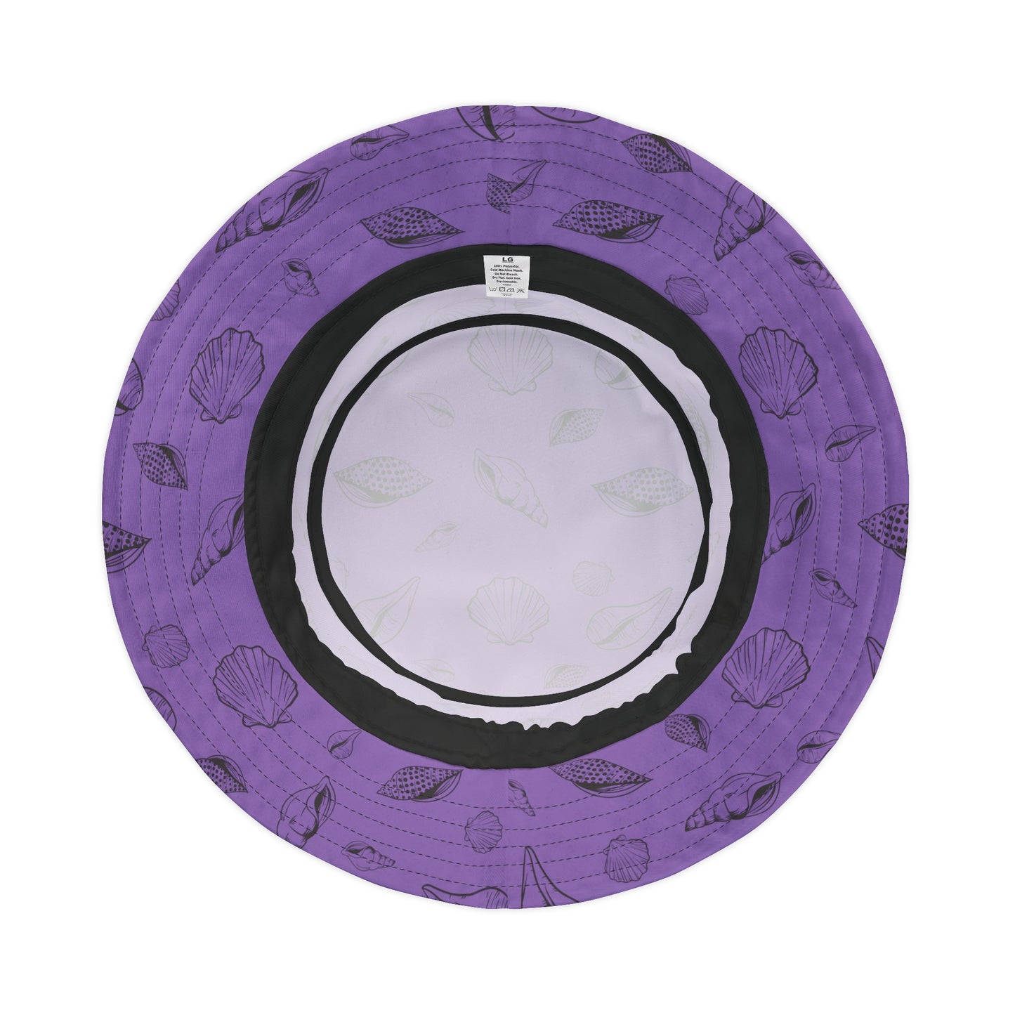 Sea Shell Design Bucket Hat (Light Purple) by Lynn Salem Creates