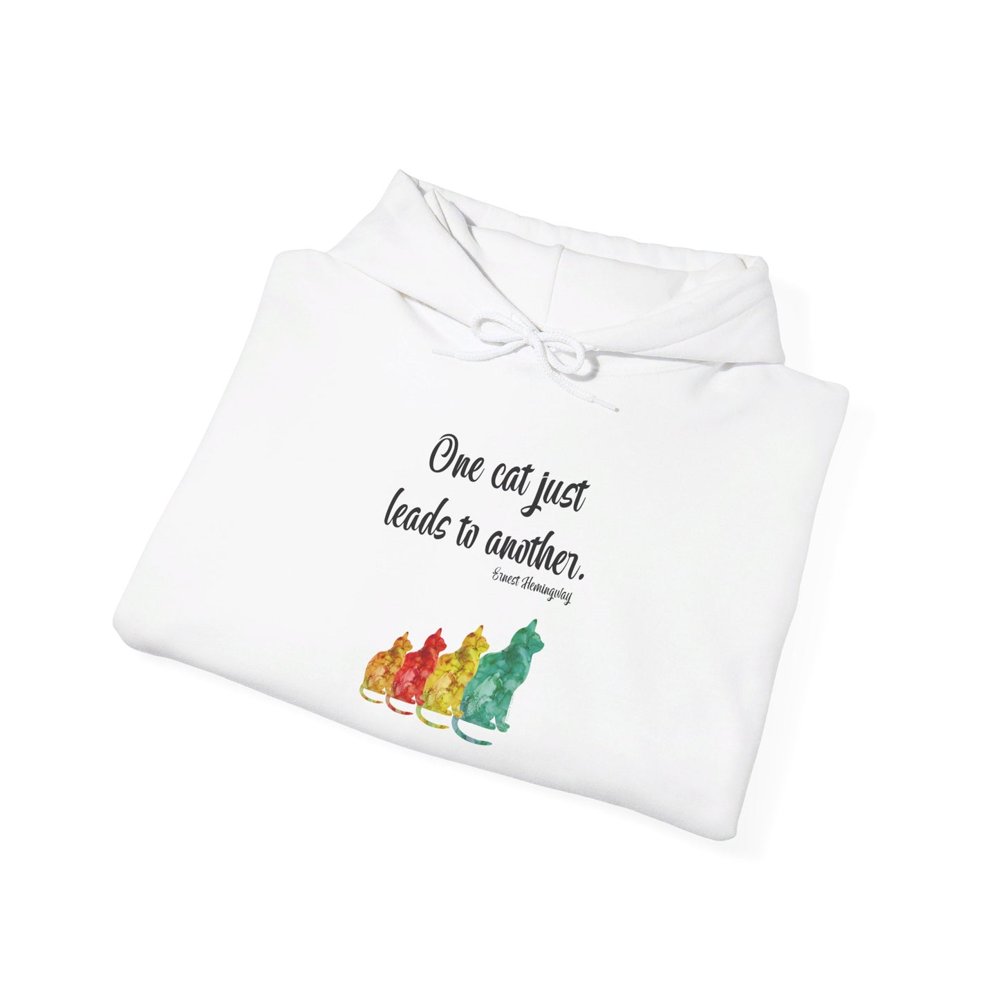 Sweatshirt (Hooded)- Unisex Heavy Blend™ - One Cat by Lynn Salem Creates