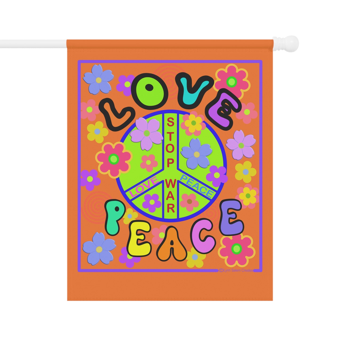Garden & House Flags - Love and Peace by Lynn Salem Creates