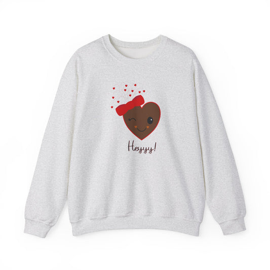 Flirting Heart Sweatshirt (Brown) by Lynn Salem Creates