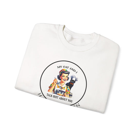 Crewneck Sweatshirt - Unisex Heavy Blend™ - My Cat and I by Lynn Salem Creates