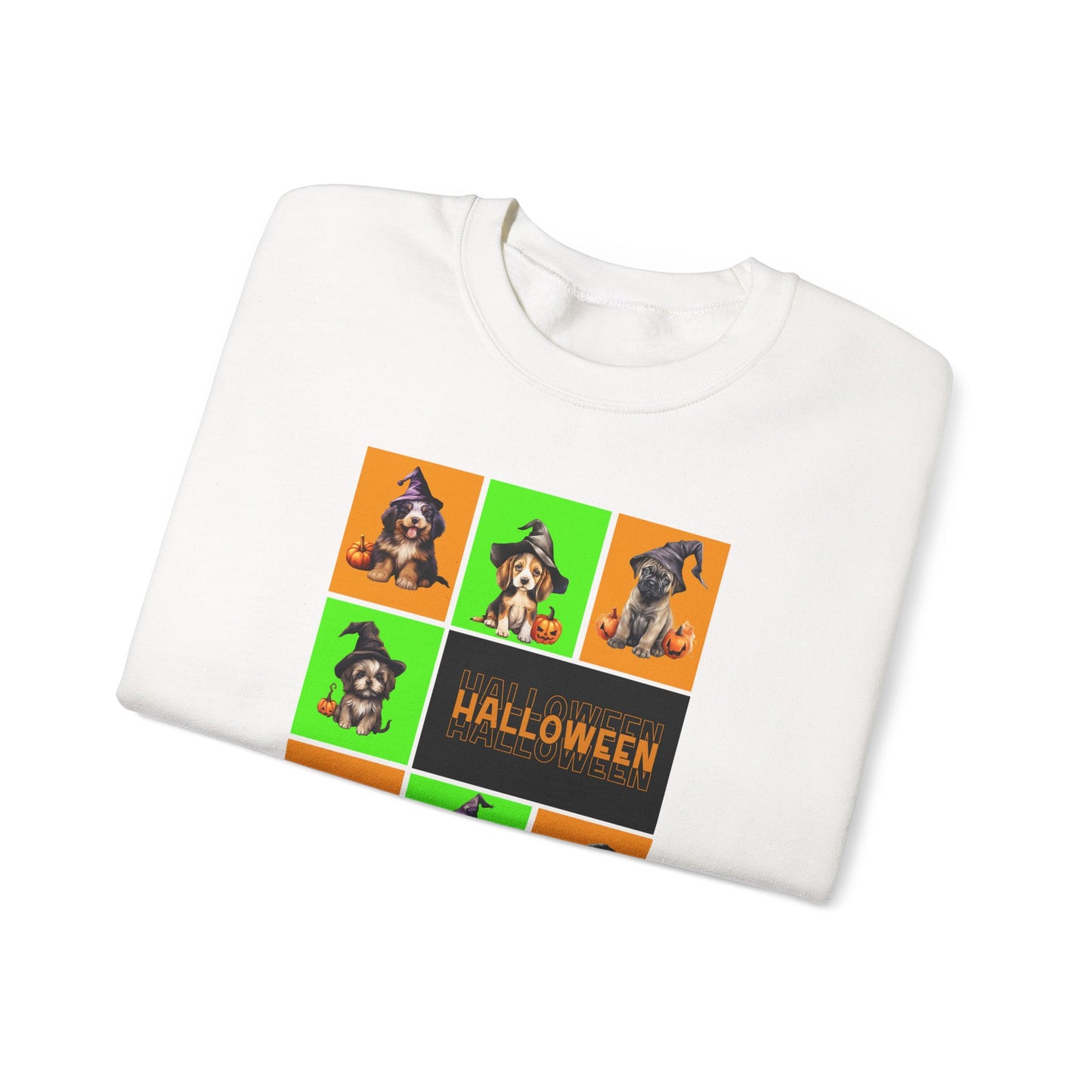 Halloween - Witch Puppies crew neck sweatshirt  by Lynn Salem Creates