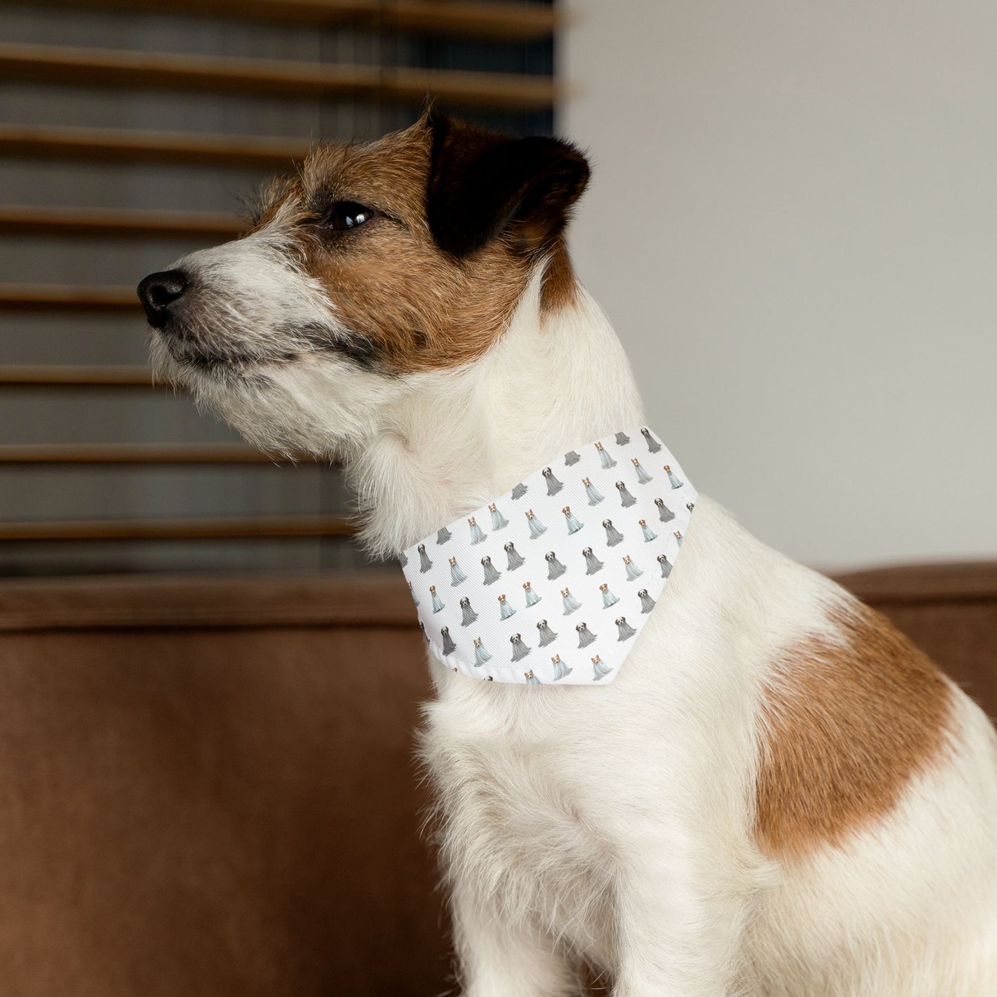 Pet Bandana Collar - Halloween (Dog Ghosts) by Lynn Salem Creates