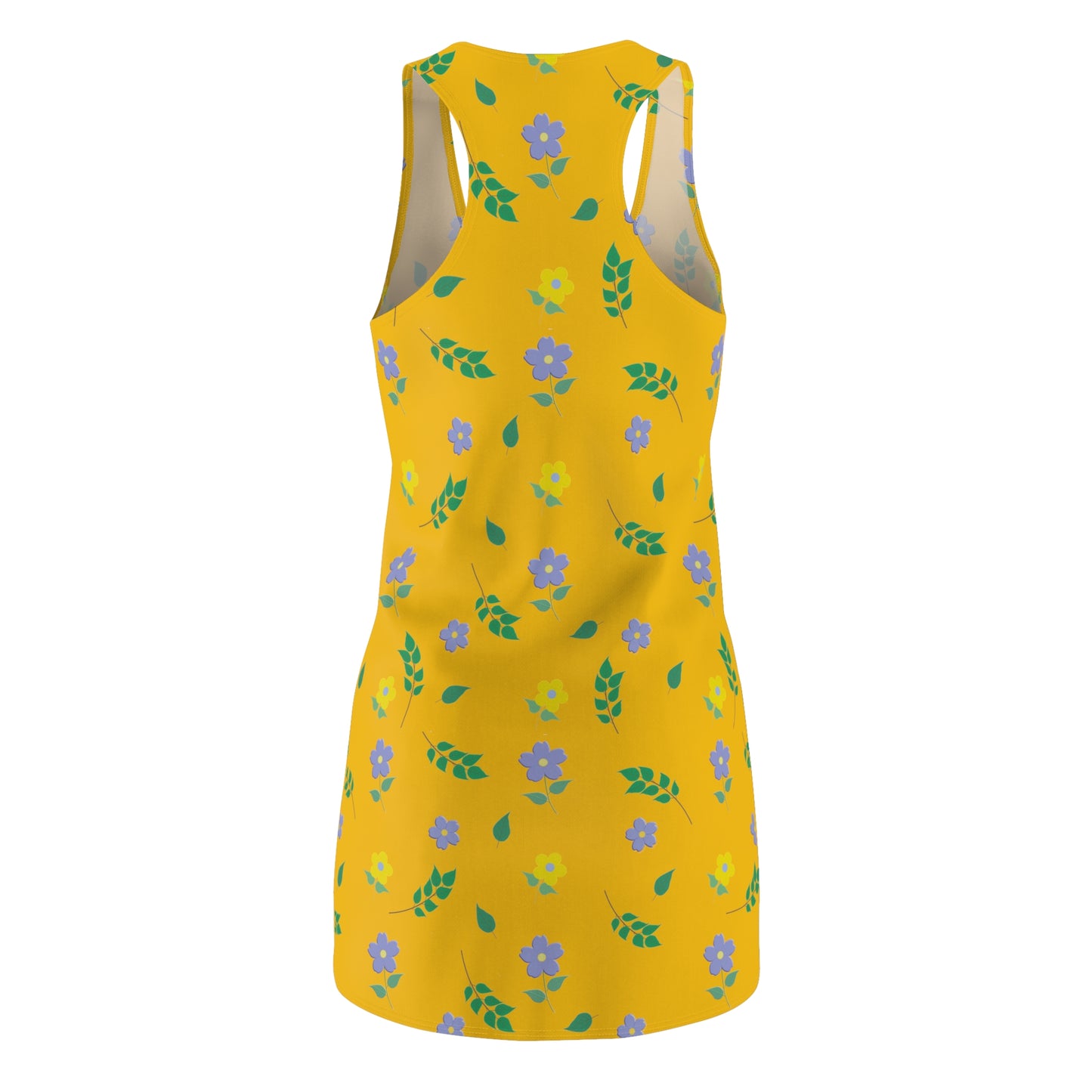 Racerback Dress (Yellow) Floral Design