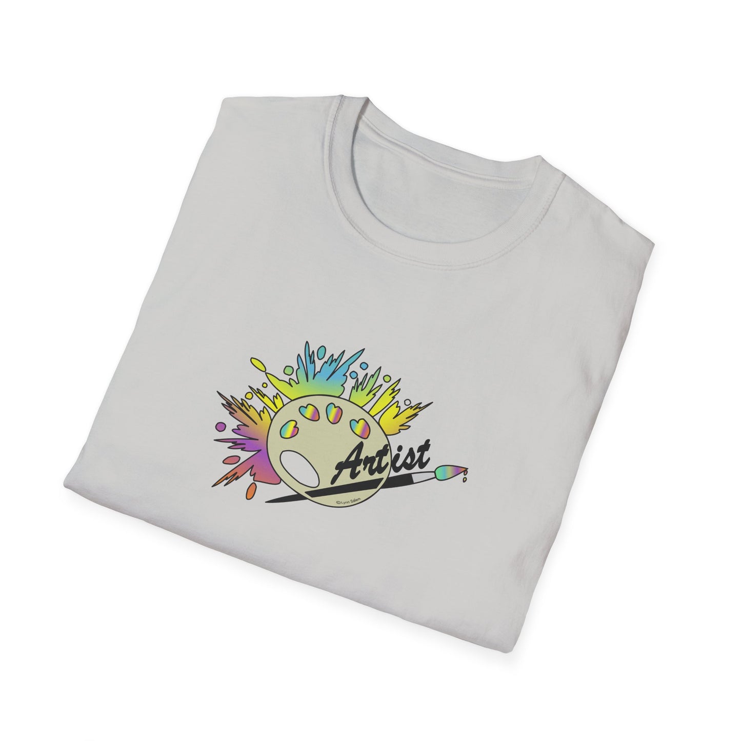 T-Shirt - Unisex Softstyle - Paint, Palette, Brush by Lynn Salem Creates