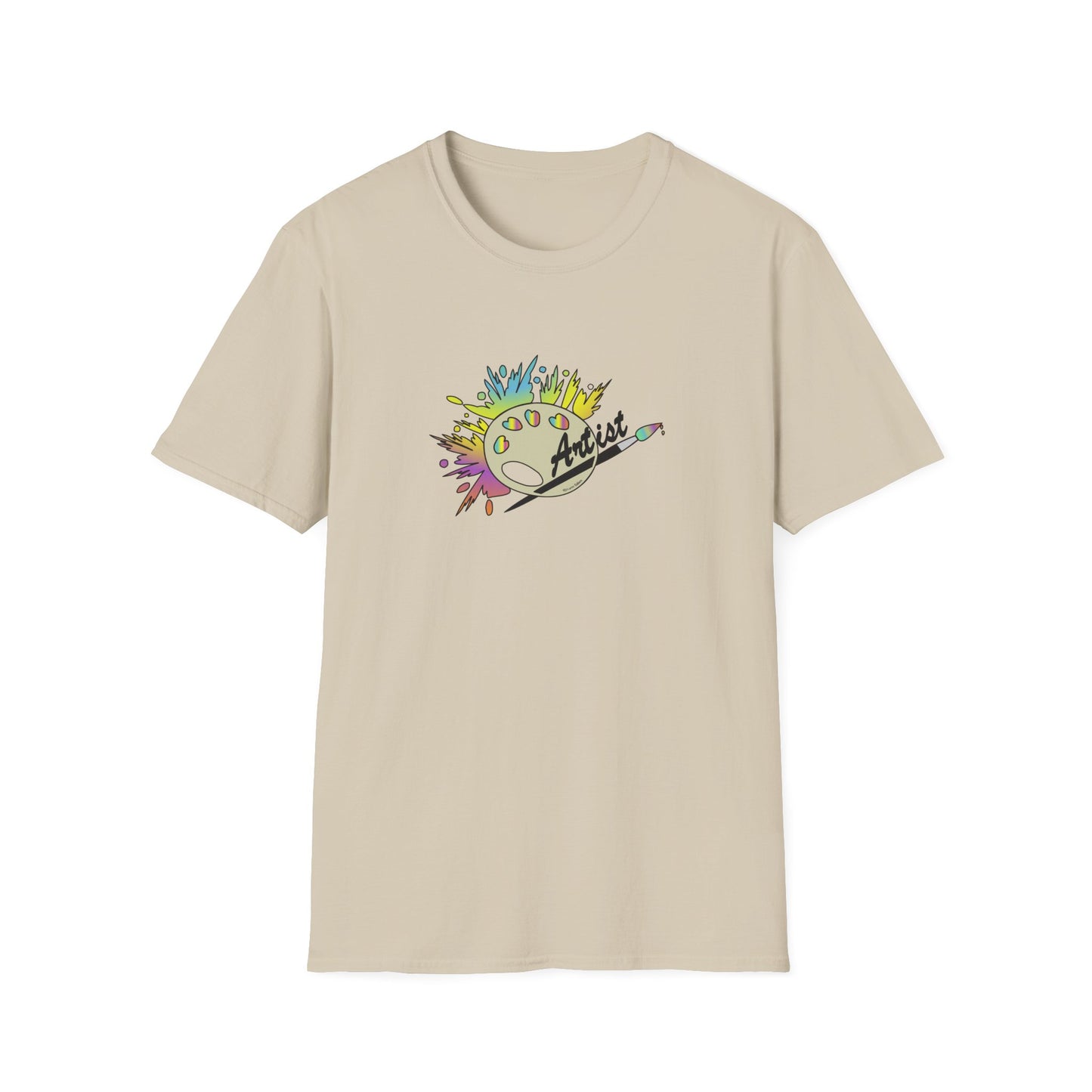 T-Shirt - Unisex Softstyle - Paint, Palette, Brush by Lynn Salem Creates