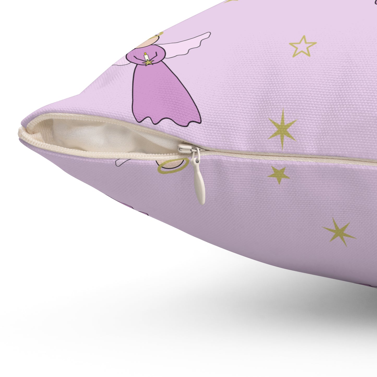 Pillow (Square) - Angels in Pink by Lynn Salem Creates