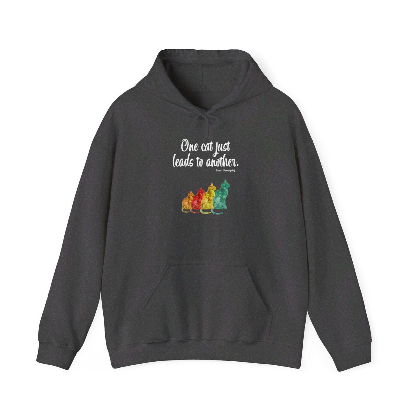 Sweatshirt (Hooded)- Unisex Heavy Blend™ - One Cat by Lynn Salem Creates