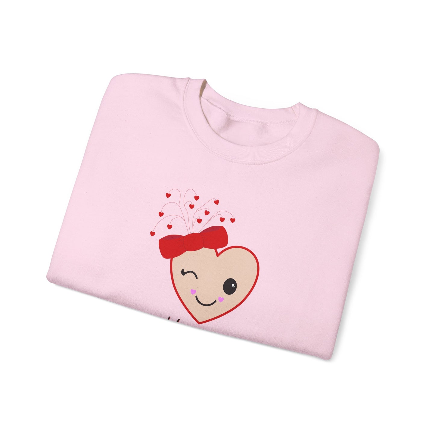 Flirting Heart Sweatshirt (Flesh) by Lynn Salem Creates