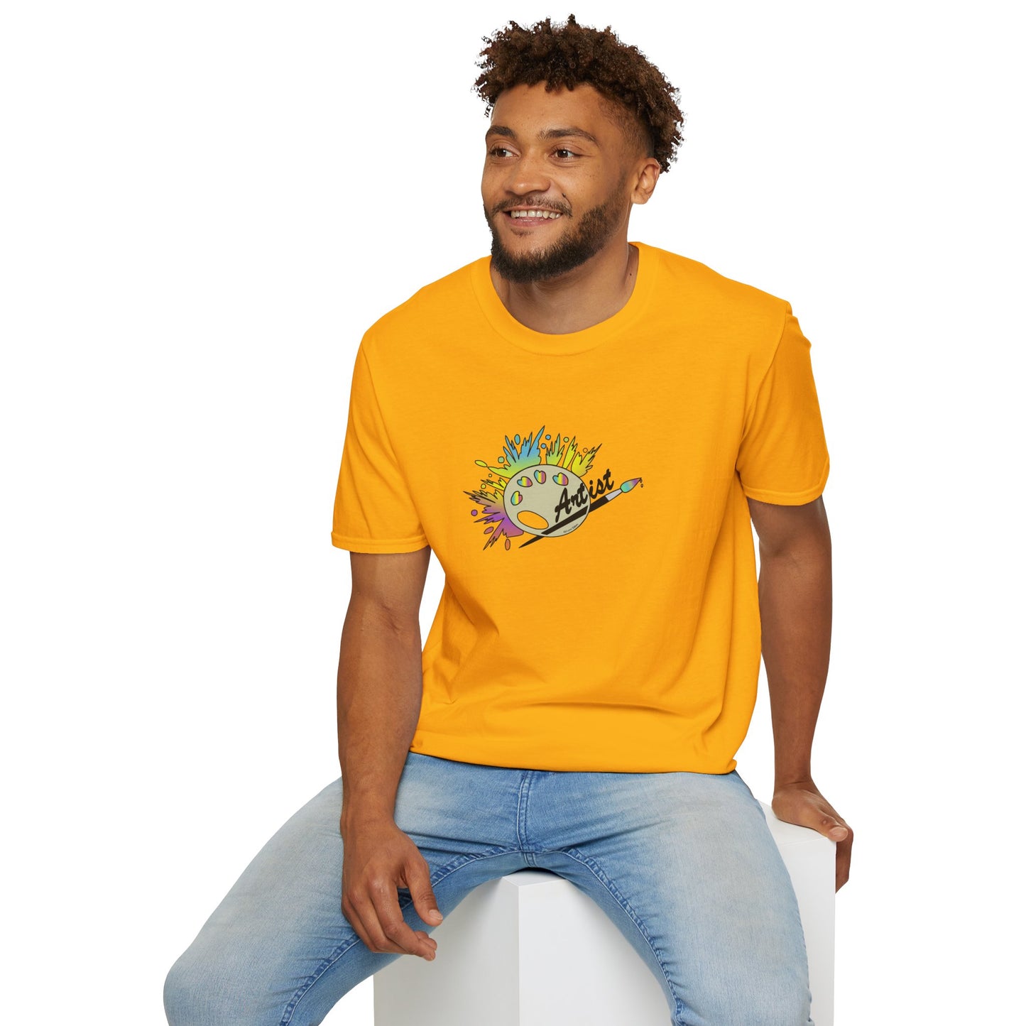 T-Shirt - Unisex Softstyle - Paint, Palette, Brush by Lynn Salem Creates